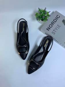 Futto.chic sepatu flat mules wanita cantik slip-on felisya pita Dm08