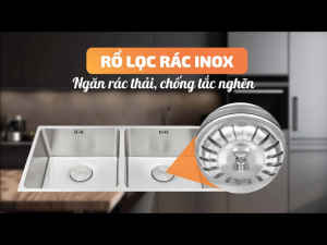 Chậu rửa bát Malloca MS6075 inox cao cấp chế tạo bán thủ công thiết kế 2 hố vuông tiện lợi 750mm