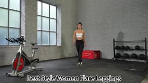 Ladies High-Rise Flared Yoga Trousers with Leg Bottom. Perfect for Yoga or Casual.