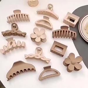 Korean Style French Elegant Hair Clamp Fashion Frosted Coffee-Color Hair Clip Large Bath Shark Clip Exquisite Hair Accessories Gift