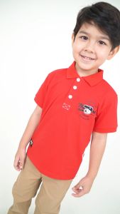 Forest Kids Stretchable Polo T Shirt Boy Kids Collar Tee | Baju Polo T Shirt Budak Lelaki - FK20124