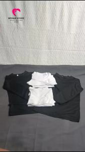 Kaos Manset Anak Perempuan Usia 3-15 Th Warna Putih Polos lengan panjang Dalaman Muslim Hijab Baju Manset Olah Raga Adem Nyaman Dipakai