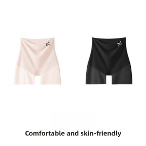 Miiow | High Waist Safety Pants Womens Anti-Light Bottoming Underwear High Waist Antibacterial Cat Person Briefs Three-quarter Length