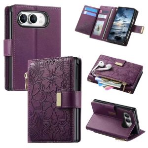Ví Da Sang Trọng Dành Cho iPhone Duo Với Hai Khe Cắm Thẻ Khóa Kéo Chức Năng Đứng Bảo Vệ Toàn Diện Kèm Túi Đeo Chéo