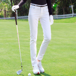 TTYGJ | Lightweight Mid-waist Cotton Fitted Comfortable Womens Golf Pants