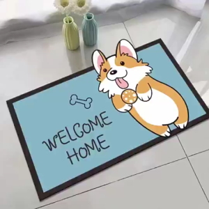 <𝙇𝙖𝙯𝙈𝙖𝙡𝙡> Cartoon Carpet Floor Mat Water Absorbent Anti Slip Bathroom Kitchen Faux Velvet