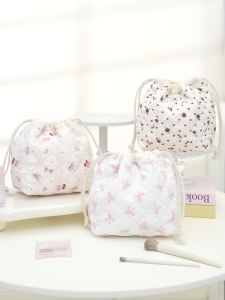 Large Capacity Portable Cosmetic Storage Pouch with Drawstring Closure RH2574