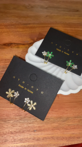 Anting Stud Bunga Daisy Emas Ganda – Golden Daisy Double Bloom Earrings A395