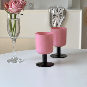 Original French Pink Spring Decorative Wine Glass Glass