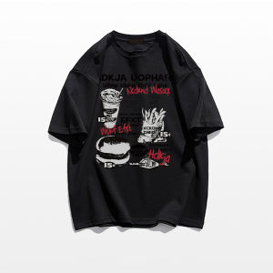 Áo Thun Cotton Tay Ngắn Cỡ Lớn Cho Nữ Dáng Rộng Phong Cách Đường Phố Mỹ Nửa Tay Áo Thun Cặp Đôi Chất Liệu Cotton Nguyên Chất