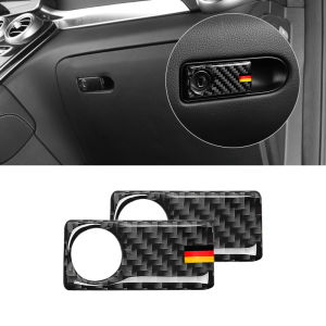 Car Carbon Fiber Copilot Glove Box Panel Cover Trim For Mercedes Benz C class W204 200 260 300 2007-2014 Car Interior Accessories
