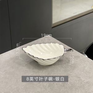 Bát Gốm Hình Lá Ins Sang Trọng Nhẹ Bát Đựng Thức Ăn Sáng Tạo Cho Gia Đình Bát Đựng Đồ Ăn Nhẹ Dễ Thương Bát Đựng Salad Tráng Miệng
