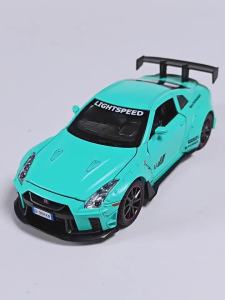 MAKEDA | 1: 32 Scale GTR R35 Miniature Models Toys Diecast Alloy Car Doors Opened with Sound Light Pull Back Vehcies Decorative Ornaments