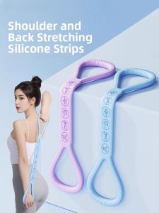 8-Character Fitness Back Exercise Elastic Band Home Gym Yoga Traction Rope Back Opening Stretching Goddess Traction Belt