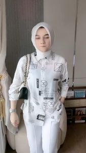 Kemeja Oversize Wanita Terbaru Blous Wanita Kekinian Baju Atasan Wanita Korean Style Atasan Wanita Kekinian