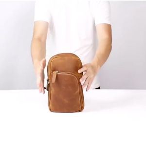 Tas Dada Kulit Sapi - Tas Selempang Dada Pria Kulit Premium Genuine Leather