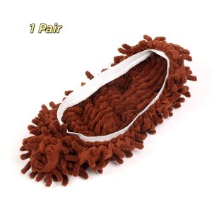 1 Pair Multifunction Lazy Mopping Slippers with Washable Microfiber Cloth Home Floor Dust Cleaning Shoes for Easy Cleaning