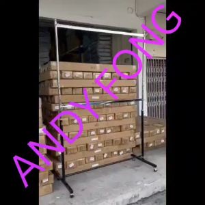 MoTEro Clothes Square Bar Double T-Stand MoTEro 260 Length 120cm / Panjang 4 Kaki / Hanging Baju