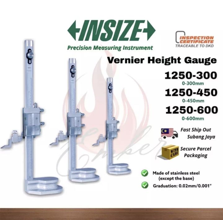 INSIZE Vernier Height Gauge Height Gage High Precision (0300mm) (0