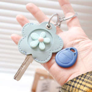 Floral Elevator Access Control Card Holder Womens Style Integrated Design Cute Ins Wind Keychain Case Home Use