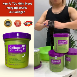 Hấp phục hồi Morgarji Collagen 500ml (hũ) Giúp tóc suông mượt óng ả .