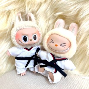 6.69inch Doll Clothes for LABUBU Pendant As A Replacement for Sports And Leisure Suit Clothing Belt Taekwondo 3pcs (No Dolls)