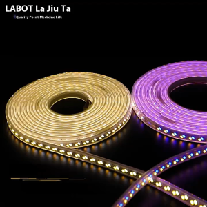 LED strip Light Waterproof 220V 5730 120 LEDs/M TriColor Remote Control Dimming High Bright Flexible Light Outdoor Home Decoration