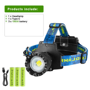 Đèn Pha LED 990000000000LM Long Shot 5000M 200W Sạc Type-C Công Suất Cao Dùng Cho Cắm Trại Ngoài Trời Săn Bắn