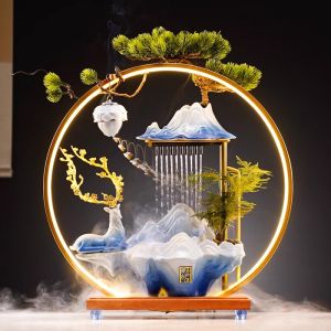 Creative Fortune Flowing Water Ornaments Humidifier Deer Fortune Circulating Water Hallway Living Room Office Housewarming Gifts