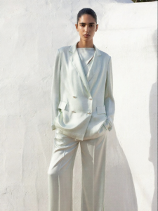 Acetate Designer High-Intelligence Double-Breasted Straight Suit