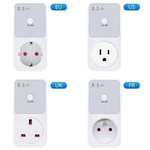 PIR Infrared Automatic Voltage Protector Socket AC Power Surge Safe Protector EU FR US UK Plug Switcher Refrigerator Protect