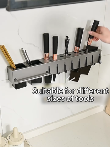 SOFTHOME 30~60cm Knife Holder Kitchen Cooking Utensils Hanging Organizer Wall Mount Utensil Rack