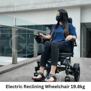 Carbon Fiber Coated Lightweight 6AH Electric Wheelchair - Auto Motor Wheelchair Kerusi Roda Elektrik Ringan Travel