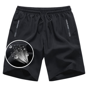 Newest Summer Shorts Men Gym Sport Running Fitness Workout Man Short Pants Breathable Quick-drying Drawstring Mens Shorts Black