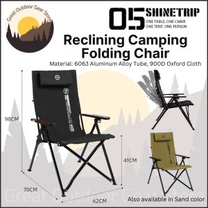 ShineTrip Outdoor 05 Series Foldable Reclining Chair Adjustable Portable Folding Outdoor Camping with multipoint support