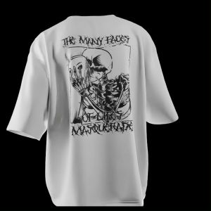 Kaos Tengkorak Pria Keren Baju Cowok Kece Oversize Phrase Prints