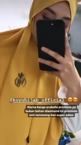 Koyu Hijab Bergo Plain Premium Super Arabelle