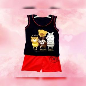 Setelan Baby Pakaian Anak Bayi laki DX856 Baju bayi tangtop uk 3-18 Bulan All Size