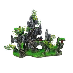 Aquarium Resin Rock Ornament Realistic Artificial Landscape Waterproof Fish Tank Decoration for Home and Office Decoration