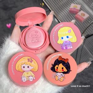 Cappuvini Puffiness Color Liquid Blush Palette Self-Contained Mirror Brightening Young Sister Makeup Long-lasting Easy Application