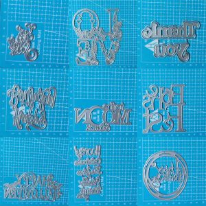 letter word Happy birthday Metal Cutting Dies Cut Die Mold Scrapbook Paper Knife Mould Blade Punch Stencils
