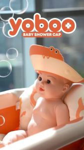 Yoboo Baby Shower Cap | Widened Brim | Adjustable Size | Soft Rubber Material