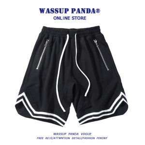 Wassup Panda Grey Sports Shorts Mens Summer Trendy Brand Loose Basketball Five-Quarter Casual Mid-Length Straight Leg Pants
