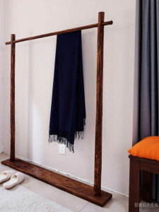 Yuzhi Floor Mounted Bedroom Wooden Clothes Hat Rack Solid Wood Stand Clothing Store Display Wooden Stand Utility Storage Rack