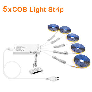 EU 220V Smart Door Sensor Auto Switch COB LED Strip Light 1-10PCS Set Integrated Lighting For Cabinet Showcase Cupboard Wardrobe