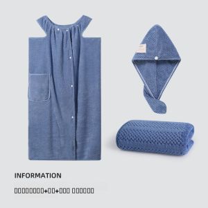 Quick-Drying Super Absorbent Bath Towel Robe Set