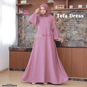 Gamis Syari Cantik Korean Looks Style || Tofa Dress By Naura