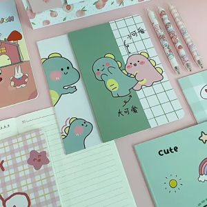 Bestella💗COD Pena Gel Hadiah & Notebook A5 Kreatif Pola Kartun Lucu