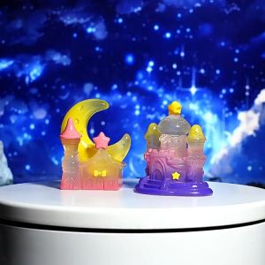 Charm Lớn Dạ Quang Siêu Sáng Mô Hình Lâu Đài Công Chúa Mặt Trăng Siêu Xinh Trang Trí Tiểu Cảnh Decor