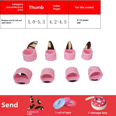 Adult Professional Guzheng Nail Covers No Tape Needed Easy to Wear off Finger Tips for Playing Guzheng Instrument Accessories